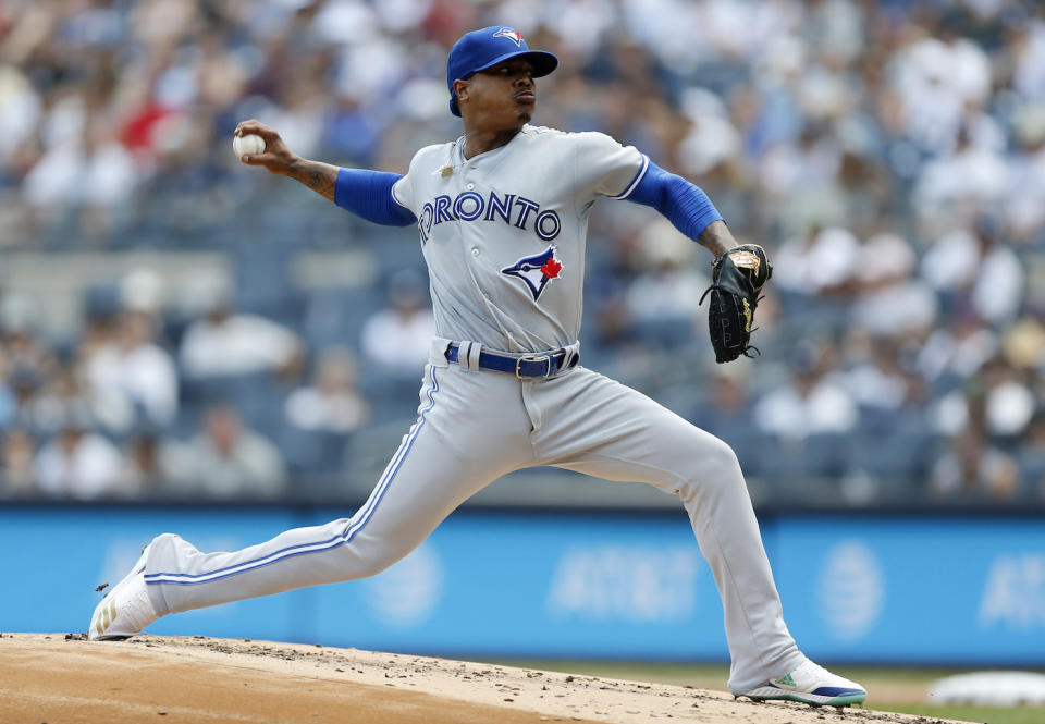 Toronto Blue Jays star Marcus Stroman is rejecting the idea that he's on the trade block because of his personality. (Getty Images)