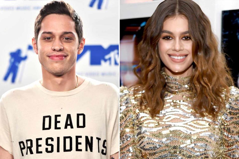 Pete Davidson, Kaia Gerber attends Marc Jacobs Beauty Celebrates Kaia