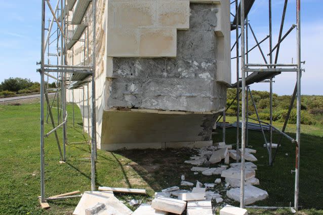 The monument undergoing a revamp. Source: Twitter/TarihiAlan