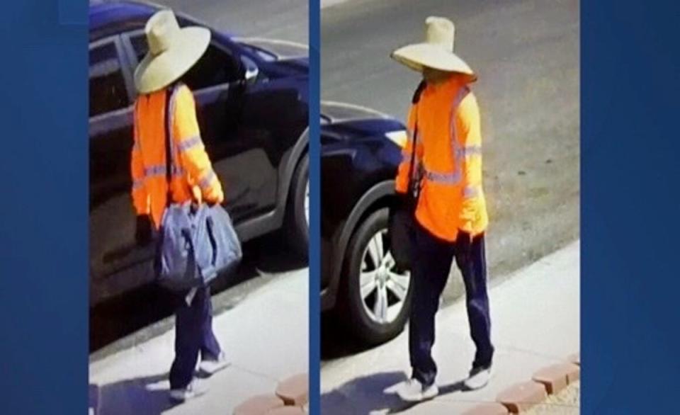 Police released these photos of the suspect wanted in connection to Jeff German’s murder (LVMPD)