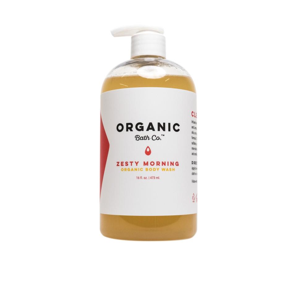 4) Zesty Morning Organic Body Wash