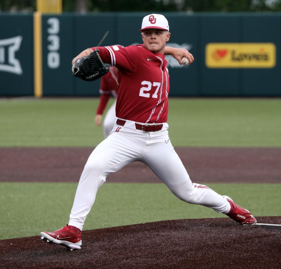 Braden Carmichael became the first OU pitcher to record a complete game since Dane Acker on March 1, 2020.