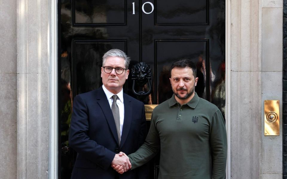 Sir Keir Starmer met Ukrainian President Volodymyr Zelensky at 10 Downing Street today