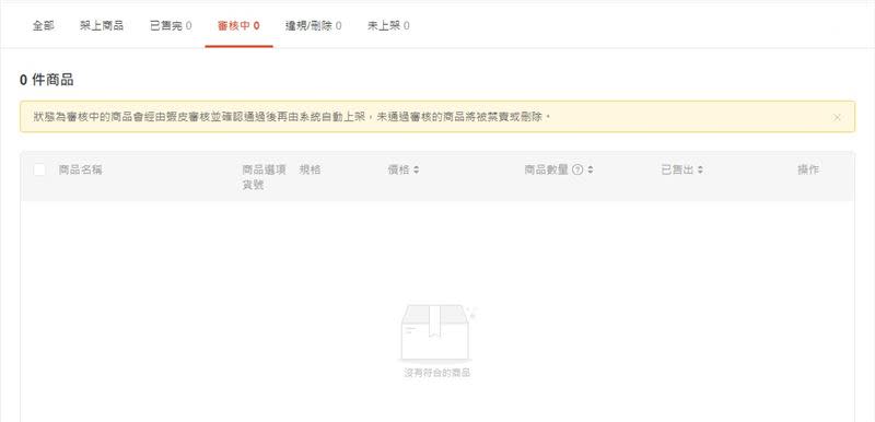 蝦皮爆系統異常，有賣家透露上架後，後台一片空白。（圖／讀者提供）