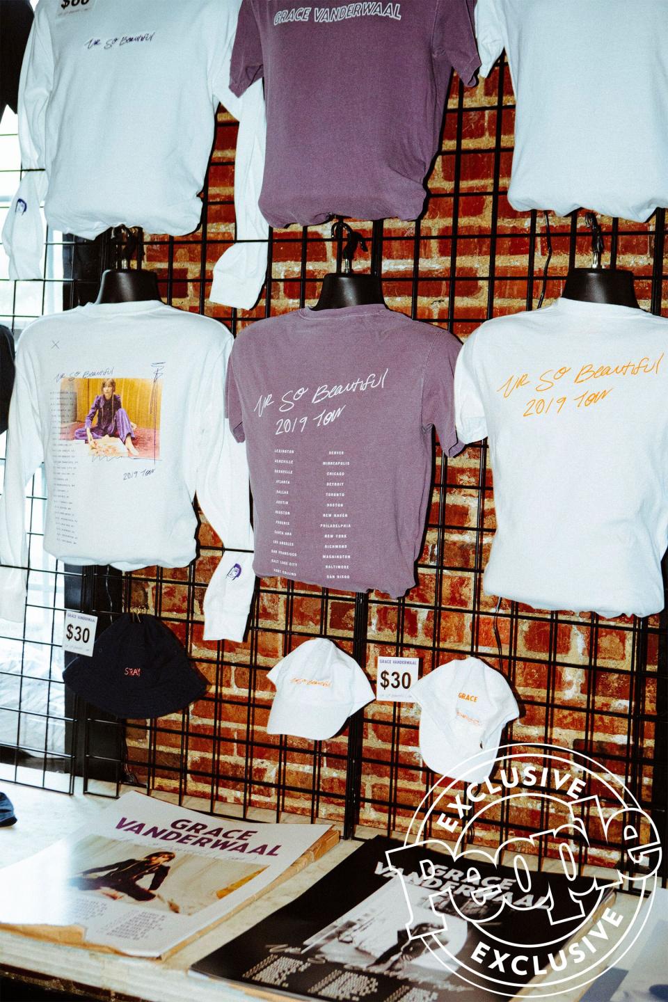 "Checkin' on the merch. New stuff just came in for tour."