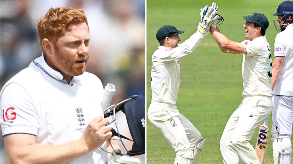 Pictured left is Jonny Bairstow during the Ashes controversy at Lord's.