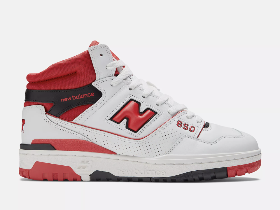 The lateral side of the New Balance 650 “White and Red.” - Credit: Courtesy of New Balance