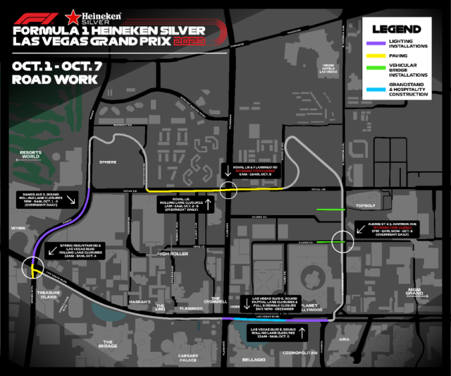 Final timeline for Formula 1 Grand Prix paving around Las Vegas Strip  released