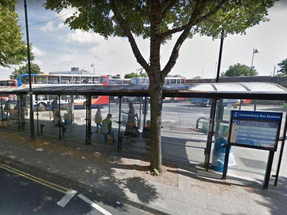 Canterbury bus station, where Sweetland followed one of her teenager victims (Google Maps)