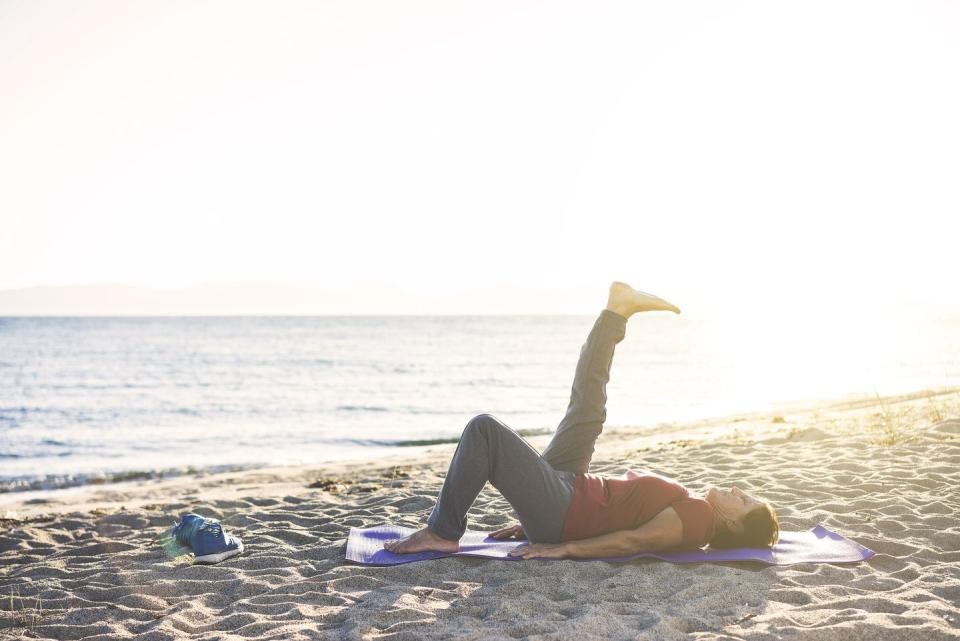 stretching