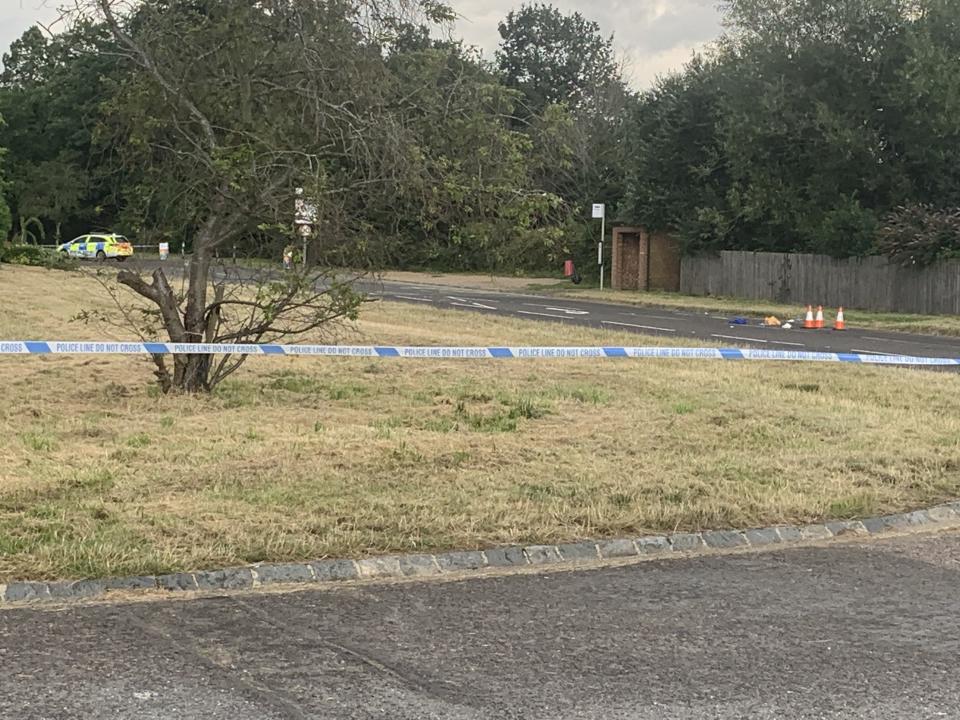 A police cordon at the scene of the assault on Monday night. (Yahoo News UK)