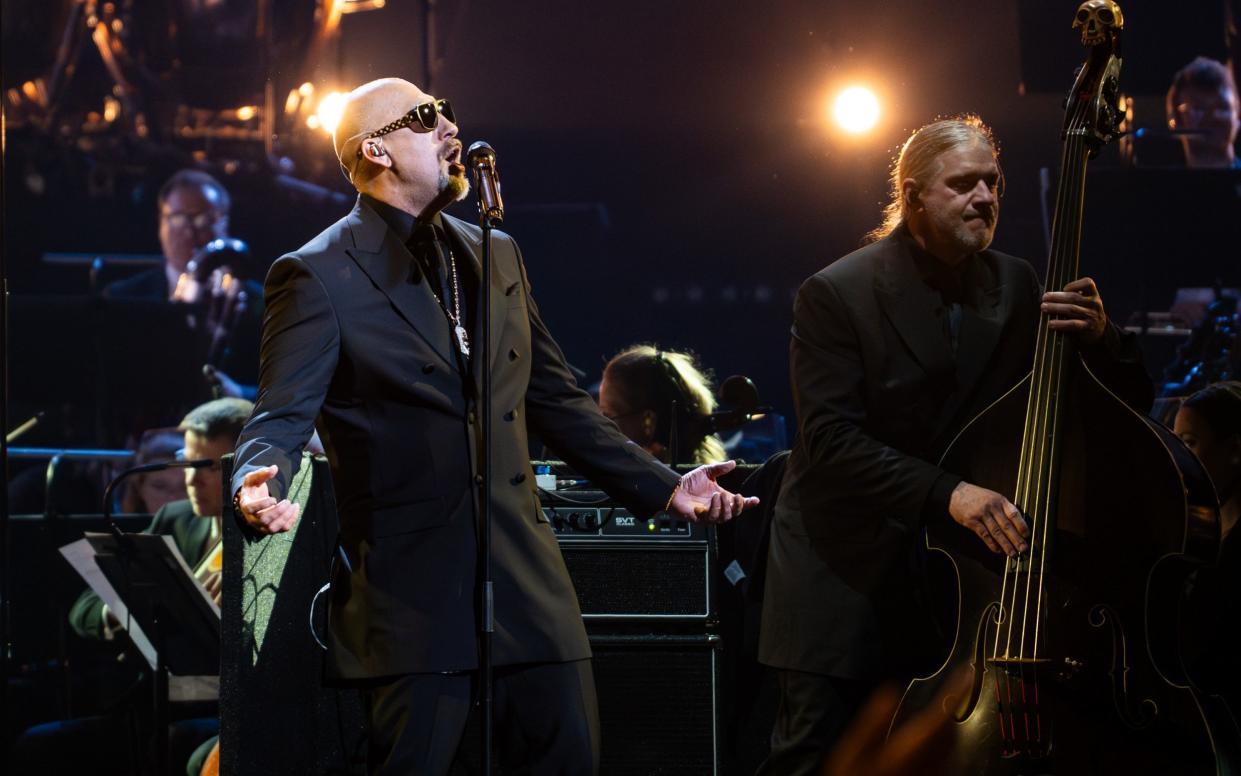 B-Real of Cypress Hill performs with the London Symphony Orchestra at Royal Albert Hall on July 10, 2024 in London,