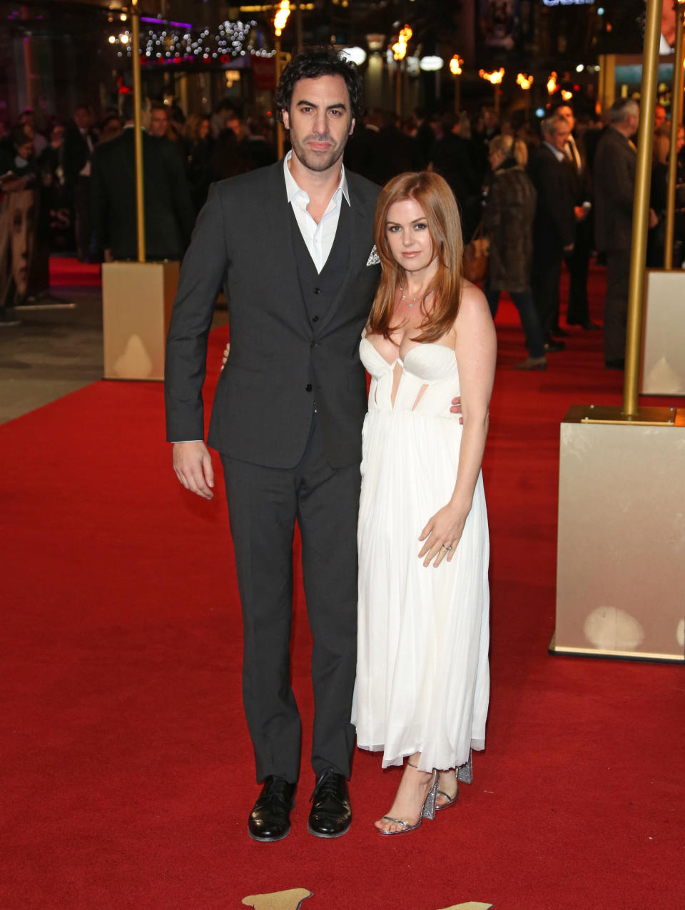 <b>Les Miserables World Premiere</b><br><br>Sacha Baron Cohen and Isla Fisher arrives at the ‘Les Miserables’ World Premiere in Leicester Square.