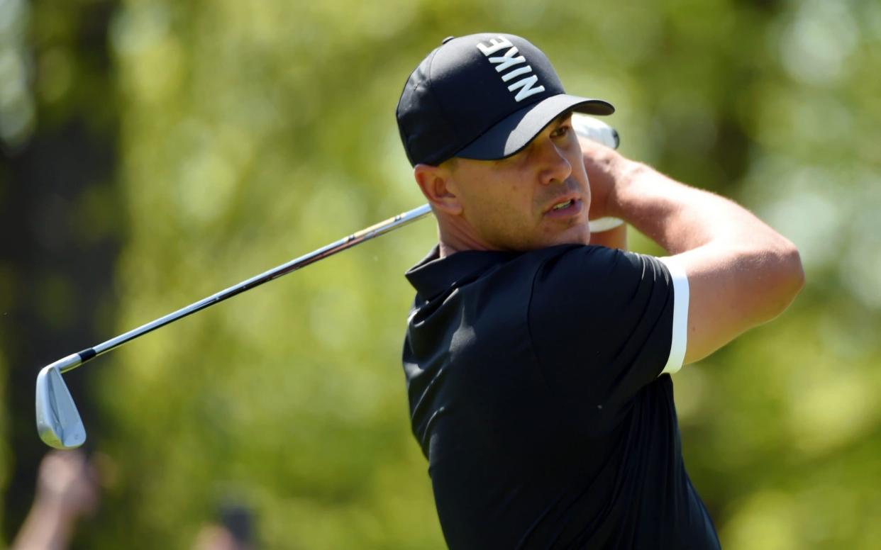 Overnight leader Brooks Koepka has extended his lead in the early holes on day three of the USPGA. - USA TODAY Sports