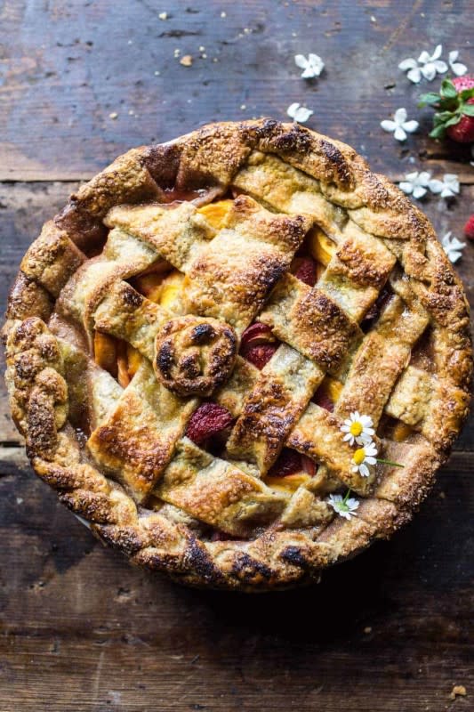 <p>Half Baked Harvest</p><p>A rustic fruit pie perfect for a scoop of vanilla ice cream.<br></p><p><strong>Get the recipe: <a href="https://www.halfbakedharvest.com/honey-strawberry-peach-pie/" rel="nofollow noopener" target="_blank" data-ylk="slk:Honey Strawberry Peach Pie;elm:context_link;itc:0;sec:content-canvas" class="link rapid-noclick-resp">Honey Strawberry Peach Pie</a></strong></p><p><strong>Next up: <a href="https://parade.com/1024844/kristamarshall/best-strawberry-recipes/" rel="nofollow noopener" target="_blank" data-ylk="slk:80 Must-Try Strawberry Recipes For Summer;elm:context_link;itc:0;sec:content-canvas" class="link rapid-noclick-resp">80 Must-Try Strawberry Recipes For Summer</a></strong></p>