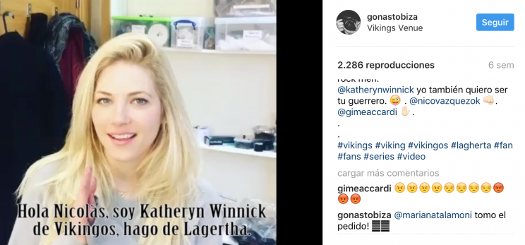 Así respondió Gime Accardi al video de la diosa de Vikingos. Foto: Instagram.com/gonastobiza