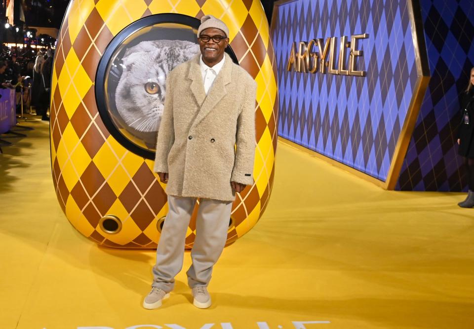 samuel l jackson at the argylle premiere in london