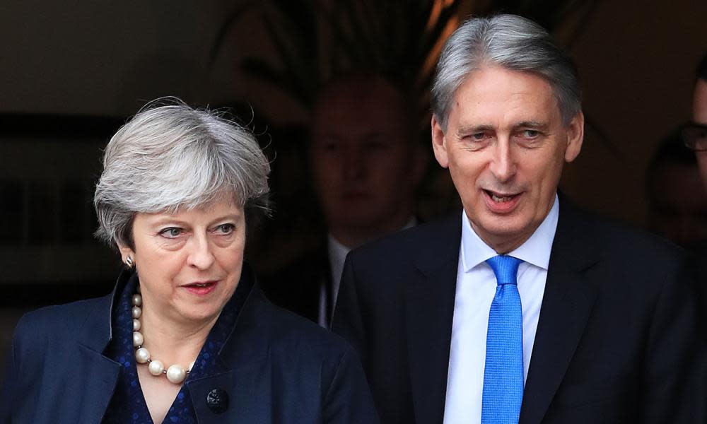 Philip Hammond with the prime minister