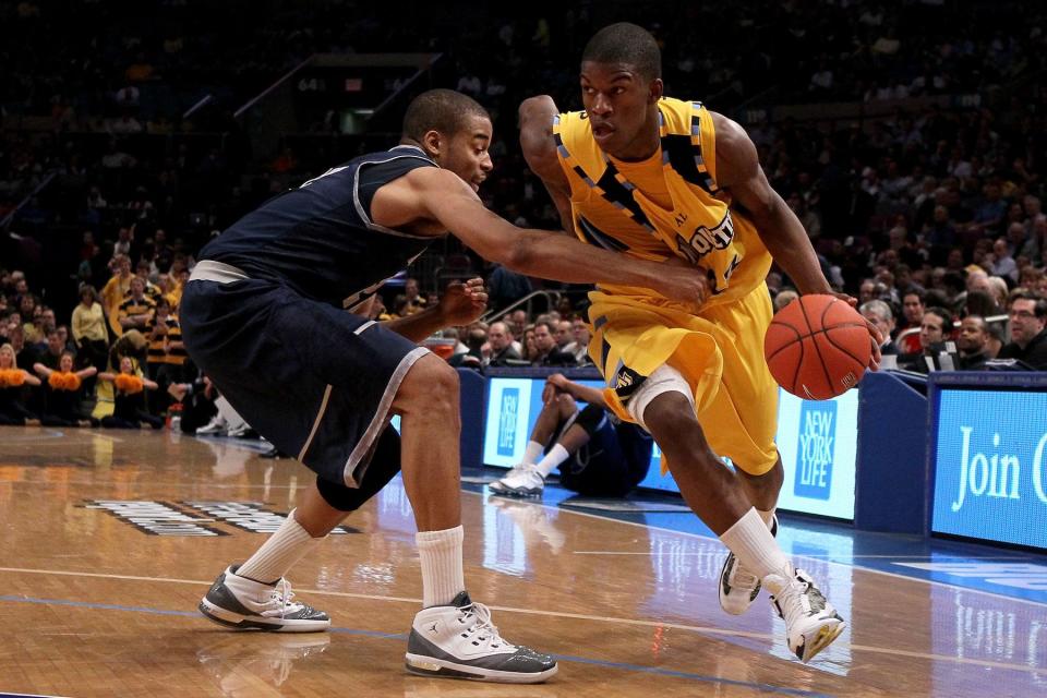 Jimmy Butler of the Marquette Golden Eagles during the 2010 Big East Tournament at Madison Square Garden on March 12, 2010, in New York City.