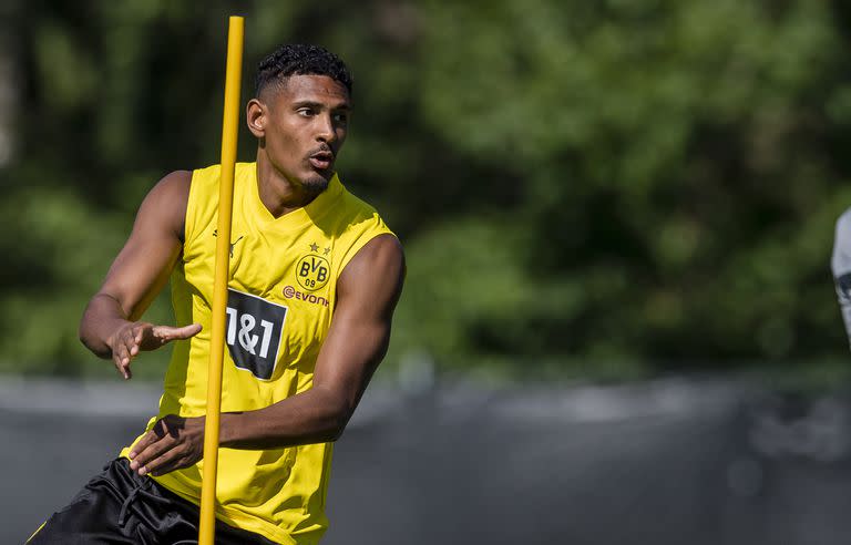 Una imagen reciente de Sébastien Haller, durante las prácticas de Borussia Dortmund en Bad Ragaz