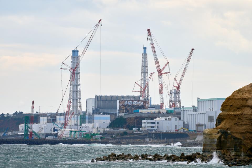 Foto vom 6. März 2023: Kernkraftwerk Fukushima Daiichi in Futabacho, Futabagun, Präfektur Fukushima, Japan (Bild: Getty Images)