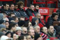 <p>Manchester United’s bench was full of big names</p>