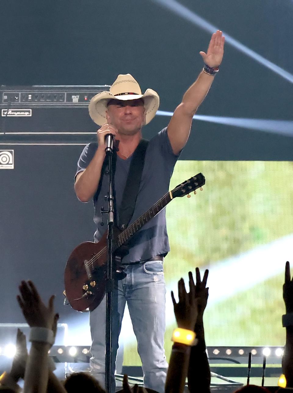 Kenny Chesney performs at the 2022 CMT Music Awards at Nashville Municipal Auditorium on April 11, 2022 in Nashville, Tennessee.