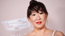 <p> Like Sandra Oh, we all want to get our hair up and out of our way sometimes – but doing this with bands that are too narrow will create breakage. Swap thin, hard hairbands for stretchy scrunchies and be wary of hard claw clips too. </p>