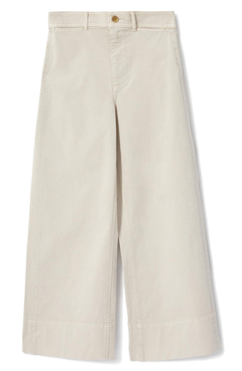 11) The Lightweight Wide Leg Crop Stretch Cotton Pants