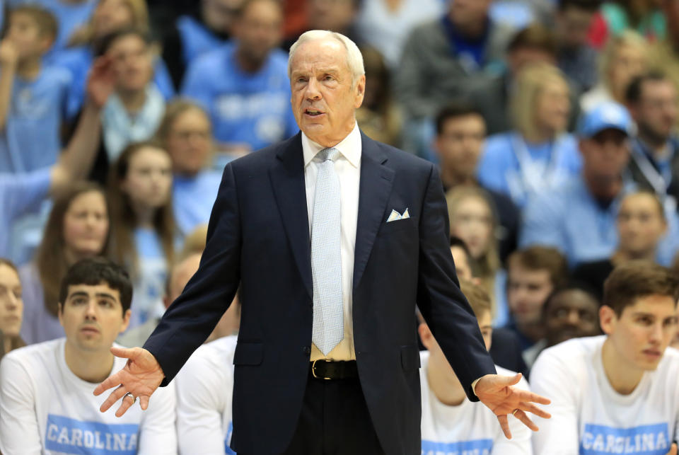 North Carolina's Roy Williams looks on during a game against the Duke Blue Devils on Feb. 08. (Streeter Lecka/Getty Images)