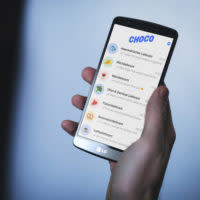 So sieht die Gastro-App Choco auf dem Handy aus.