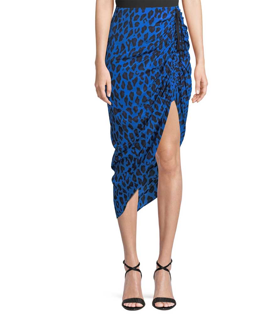 <p>Ruched Leopard-Print Silk Pencil Skirt, $223,<a rel="noopener" href="https://fave.co/2zANgsS" target="_blank" data-ylk="slk:neimanmarcus.com;elm:context_link;itc:0;sec:content-canvas" class="link "> neimanmarcus.com</a> </p>