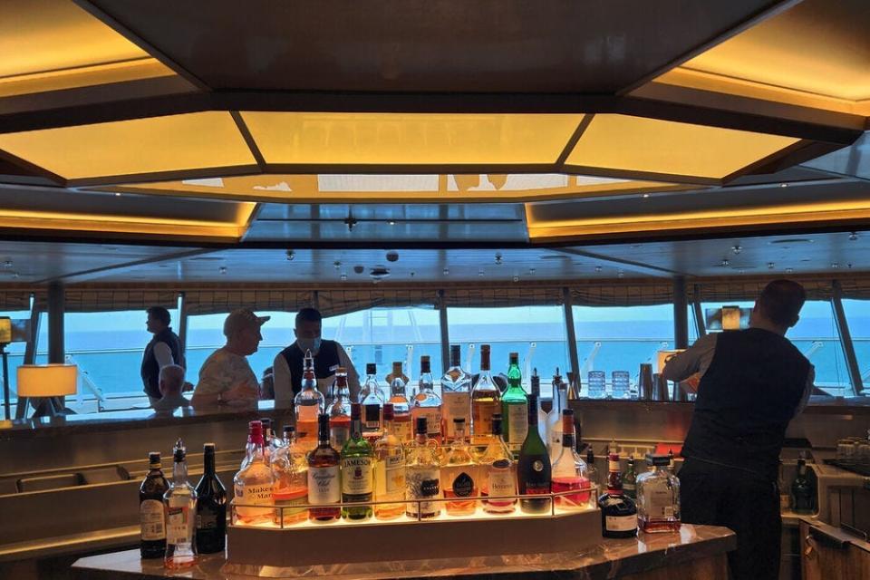 The Seabourn Venture's world-class Constellation Lounge is a great place to wind down on the ship