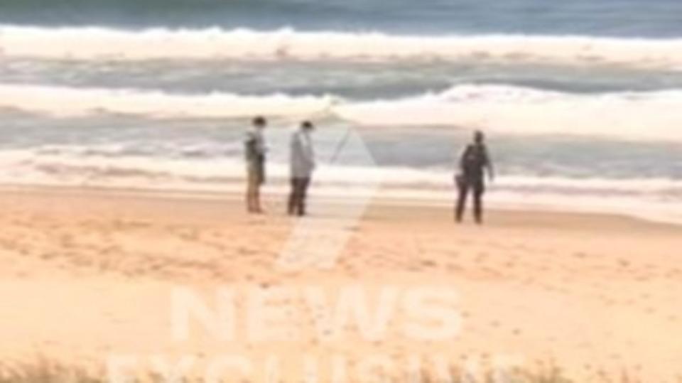 A 44-year-old man was bitten by a shark at Lighthouse Beach near Port Macquarie in NSW on August 25, 2023. Picture: 7News