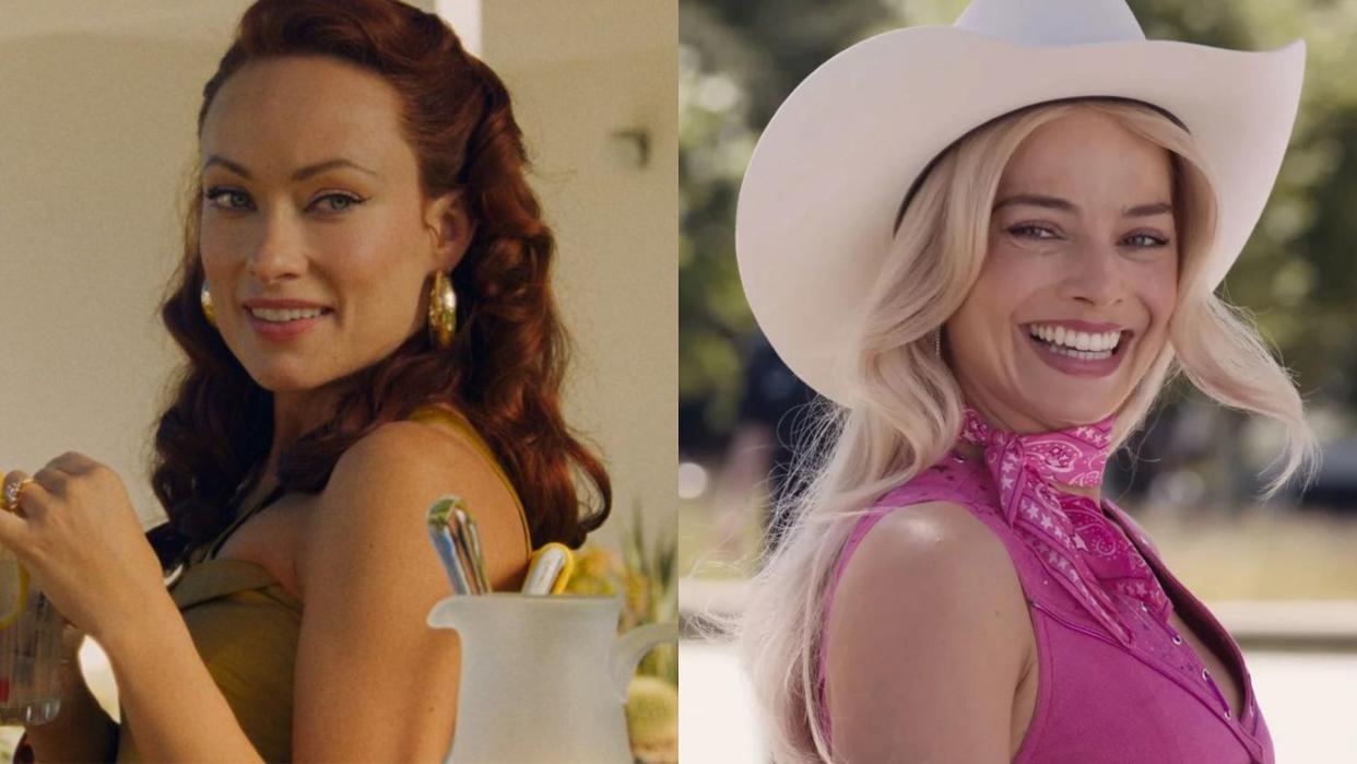  Olivia Wilde in Don't Worry Darling, Margot Robbie in Barbie. 