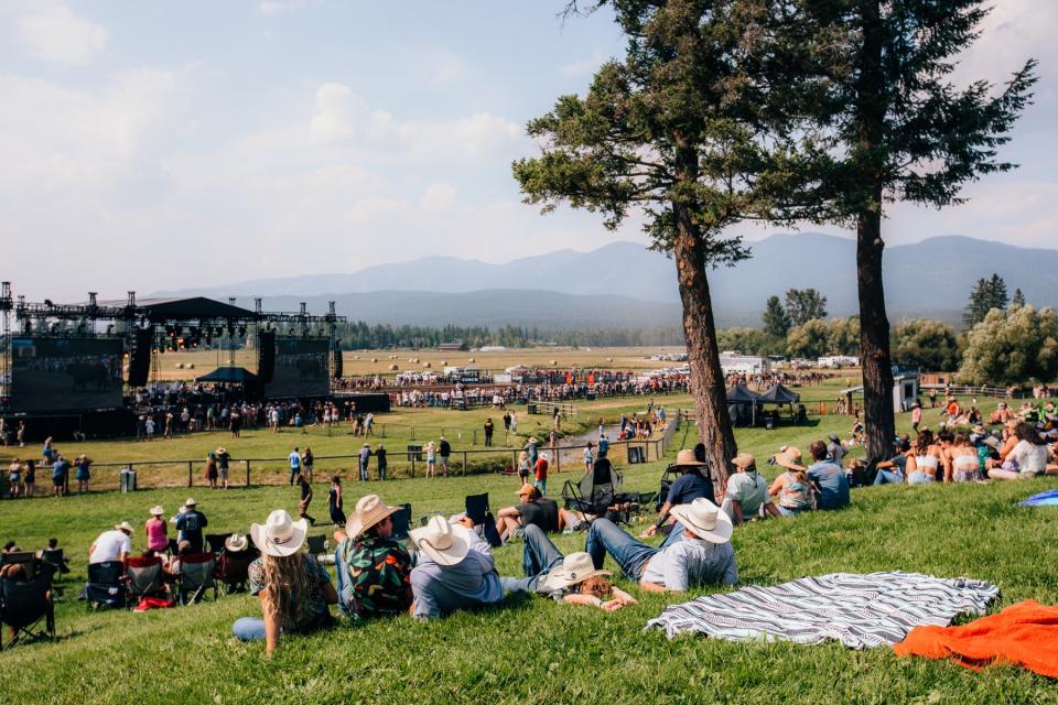 Fans at Under the Big Sky Festival, held on a working ranch in Whitefish, Montana.