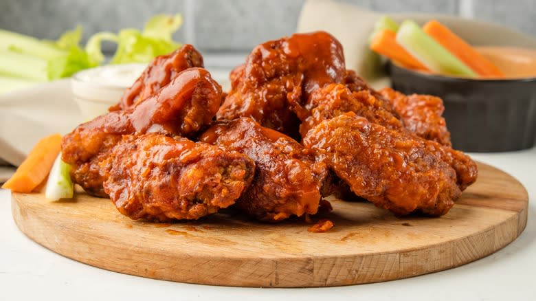 Spicy buffalo chicken wings