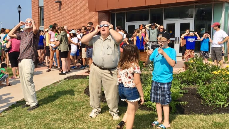 Sky gazers flock to UPEI to view solar eclipse