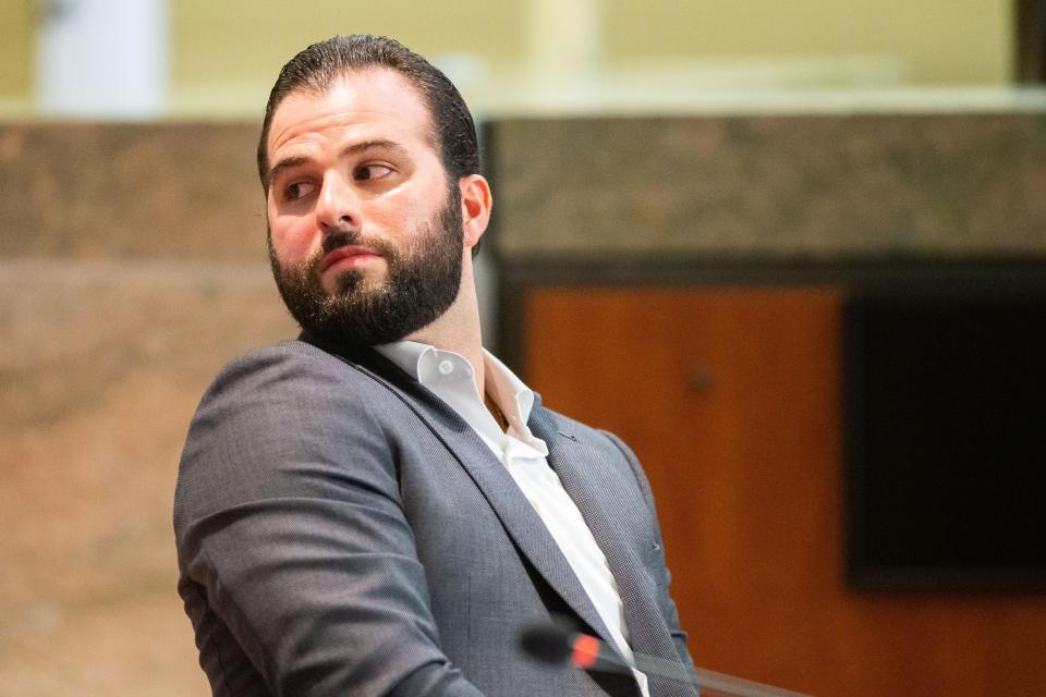 County Commissioner Christian Caban listens to public comment during the Blueprint meeting at City Hall on Thursday, Aug. 24, 2023.