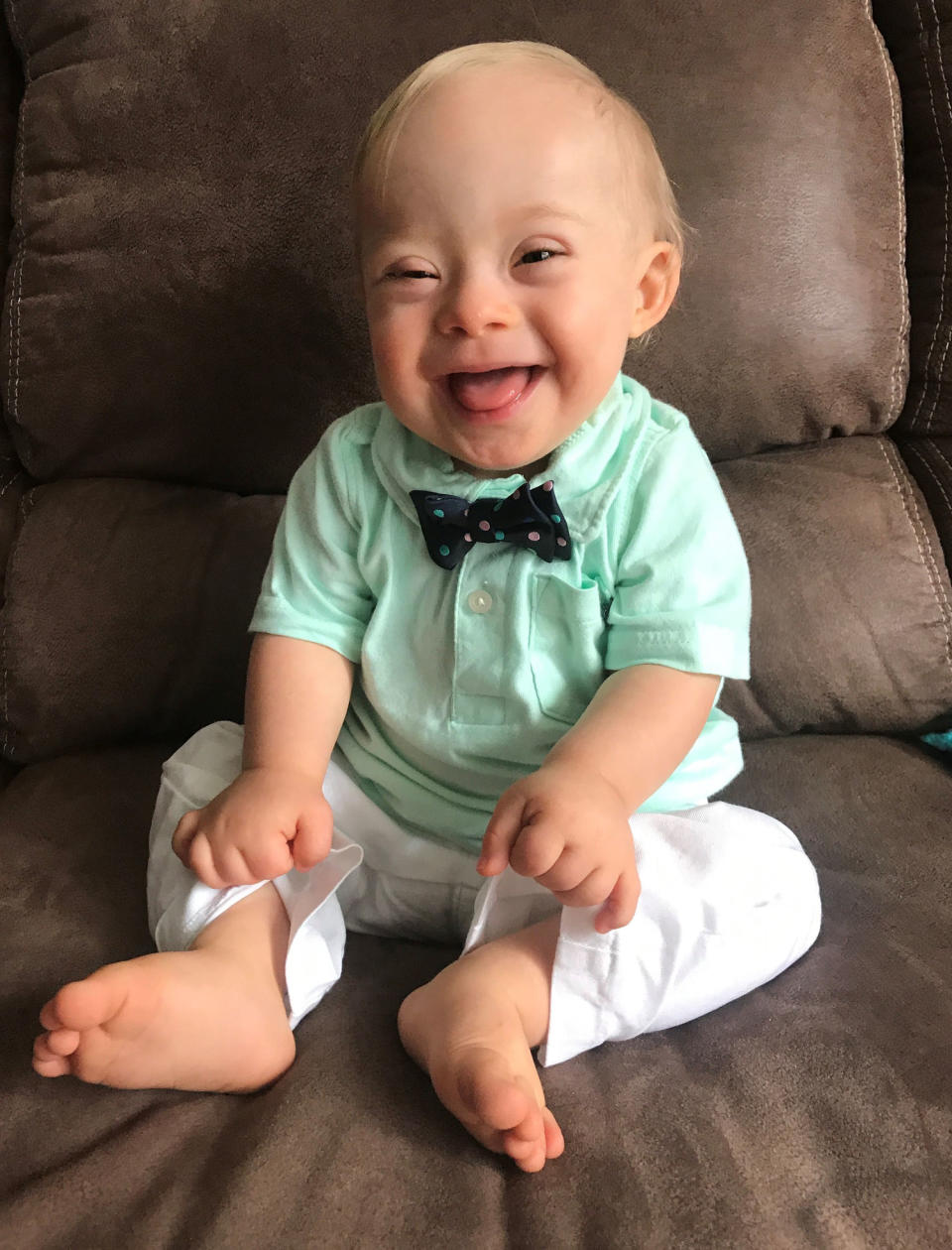 The winning photo of Lucas, submitted by his mom, Cortney Warren, to the Gerber Spokesbaby contest. (Gerber/Cortney Warren)