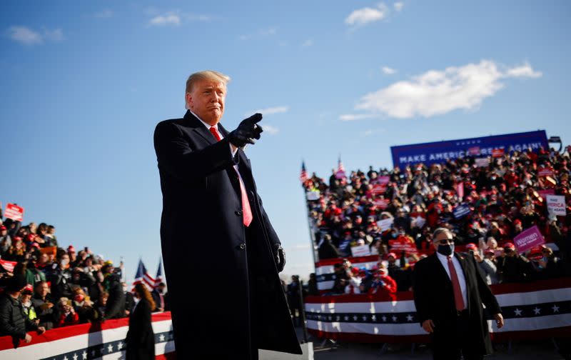 U.S. President Donald Trump holds a campaign rally in Green Bay, Wisconsin