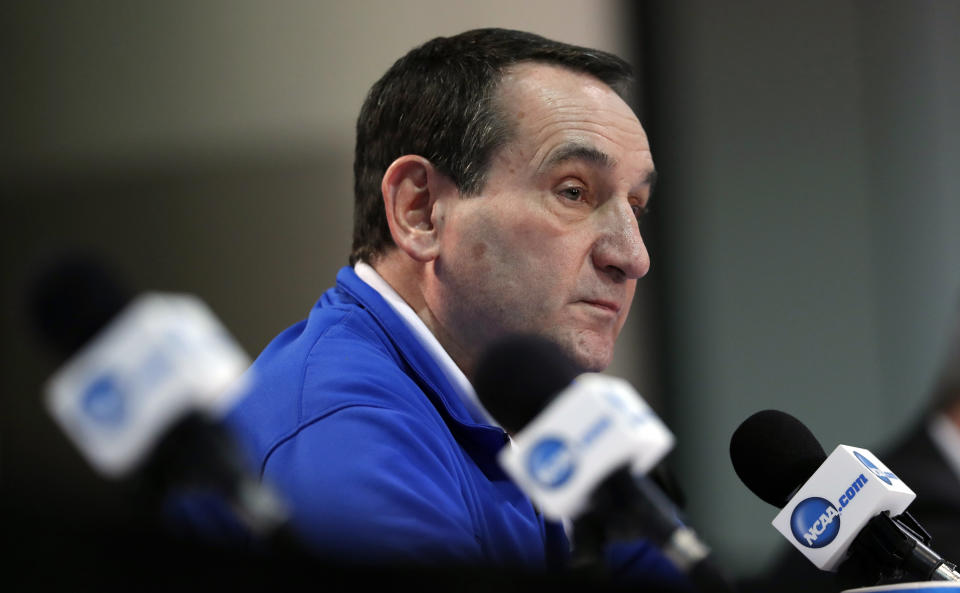If the NCAA tournament carries on, it apparently would do so without Duke and Kansas. (AP Photo/Charlie Neibergall)