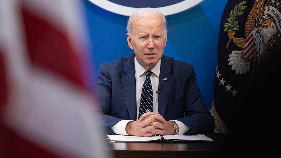 President Joseph Biden meets with researchers and patients to discuss ARPA-H, a new cutting-edge health research agency that will accelerate progress on curing cancer and other health innovations, at the White House in Washington, D.C. on Friday, March 18