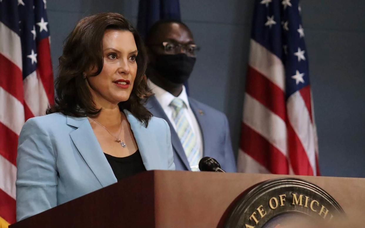 Governor Gretchen Whitmer has ordered people to wear masks in stores to reduce the risk of spreading coronavirus - Michigan Office of the Governor via AP
