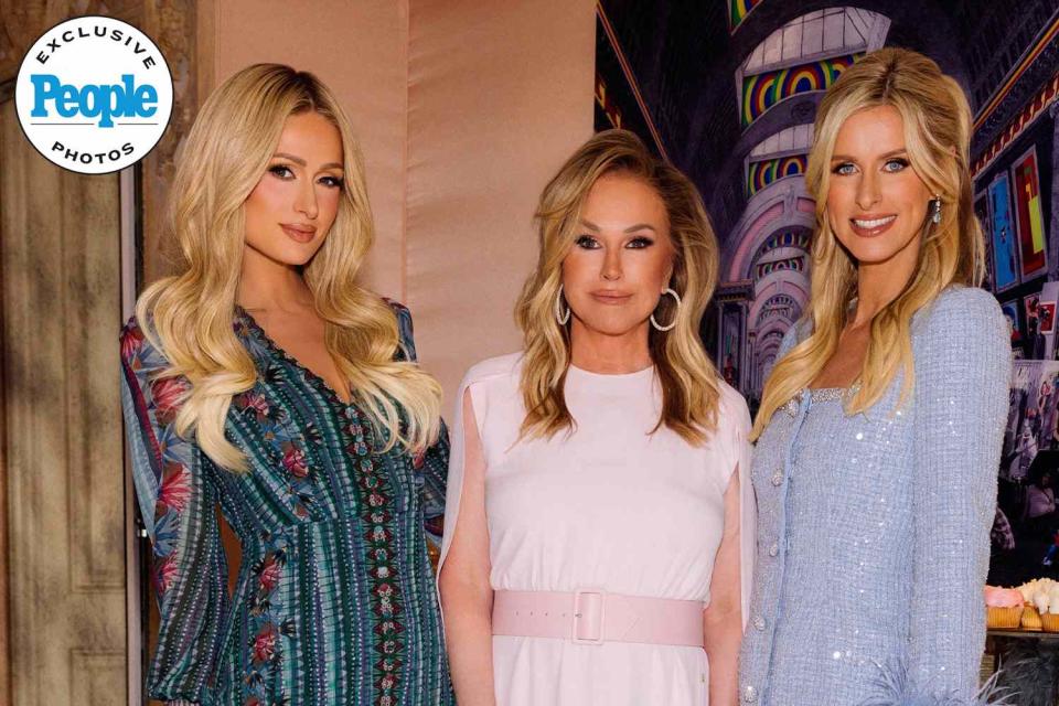 <p>Kevin Ostajewski</p> From left: Paris Hilton, Kathy Hilton and Nicky Hilton at Kathy’s 65th birthday party