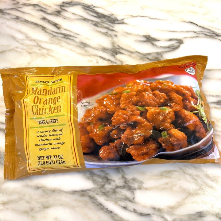 A bag of Mandarin orange chicken.