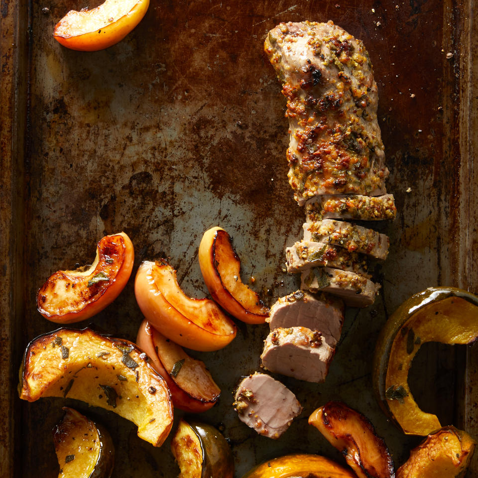 Pork Tenderloin with Roasted Apples & Squash