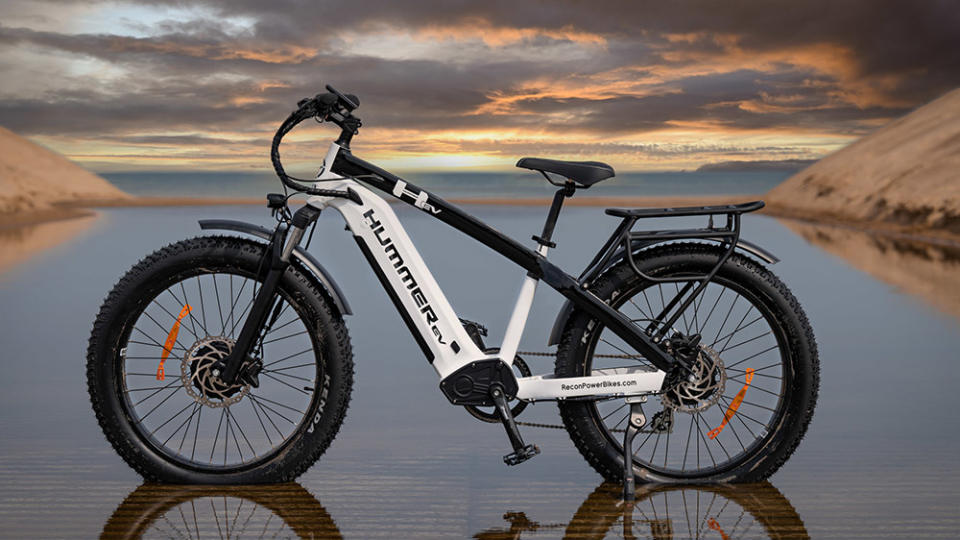 The Recon x GMC Hummer EV AWD EBike from the side