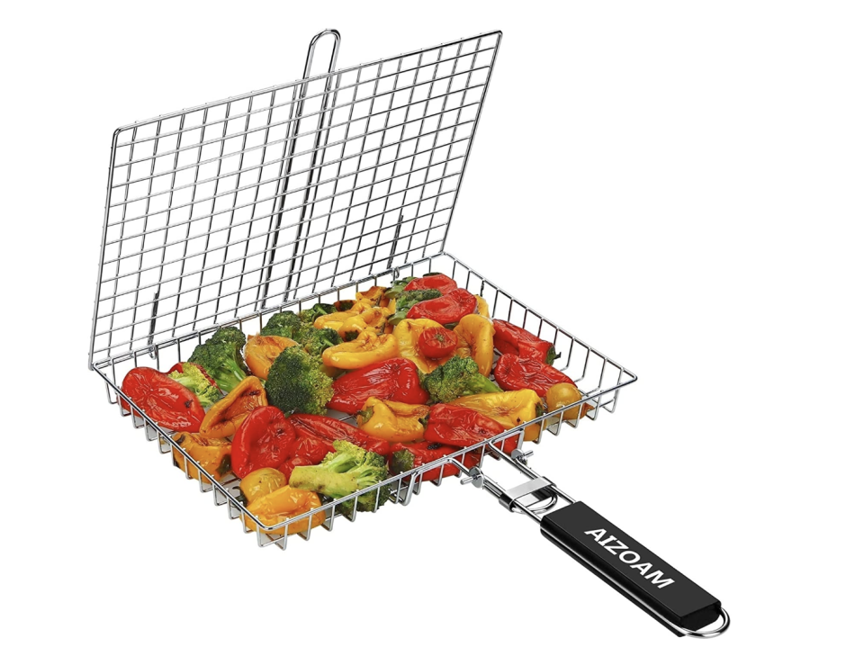 AIZOAM Portable Stainless Steel BBQ Grilling Basket