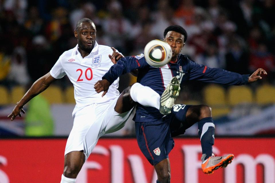 Ledley King playing for England against USA at World Cup 2010. (Getty Images)